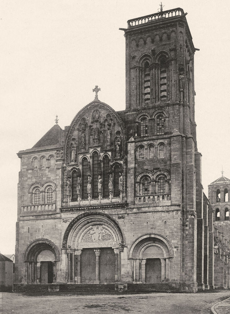 YONNE. Vézelay- La Madeleine. ensemble 1905 old antique vintage print picture